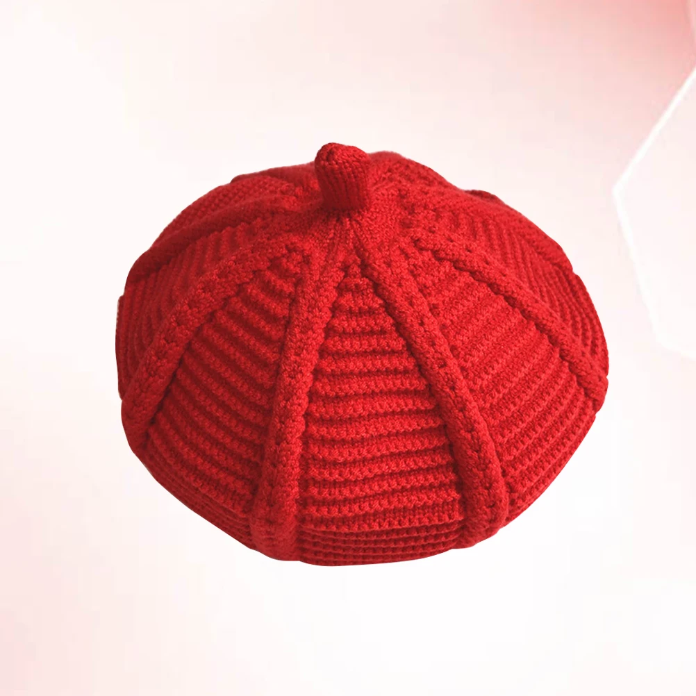 

's Hat Beret Berets Cap Autumn And Winter for s Chidl Wool Weaving Girl