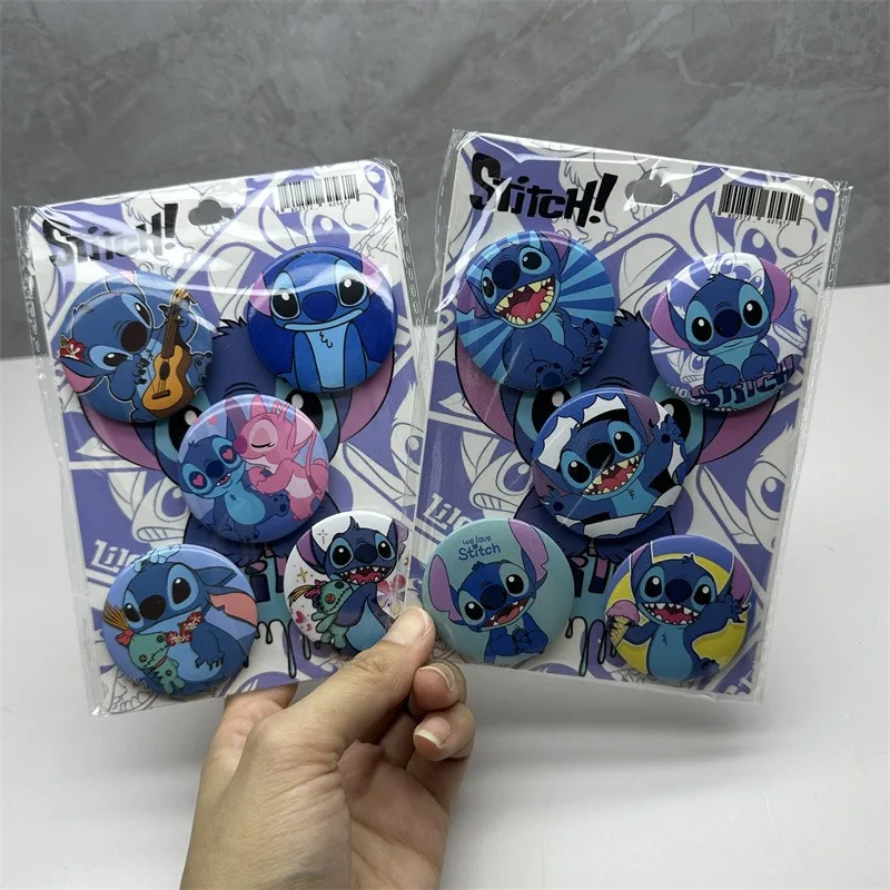 5 قطعة عشوائية ديزني ليلو وستيتش بار شارة غرزة شارة غرزة Diy بها بنفسك الديكور 44 مللي متر بروش حفلة عيد ميلاد الأطفال هدية #5