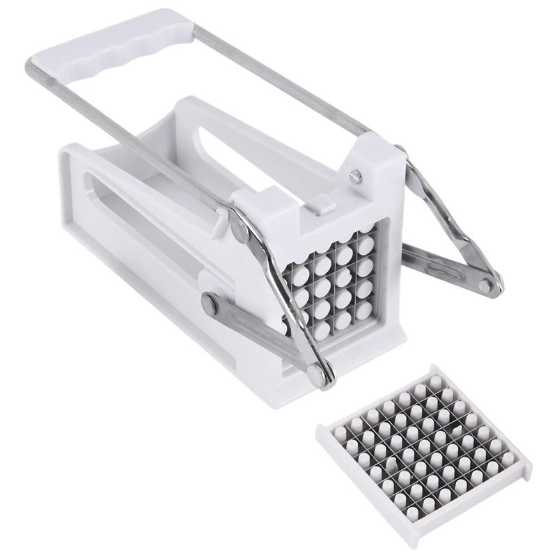 Fries Cutter, French Fries Cutter Vegetable And Potato Slicer, Potato Chipper Cutter Include 2 Blades Size Cutter