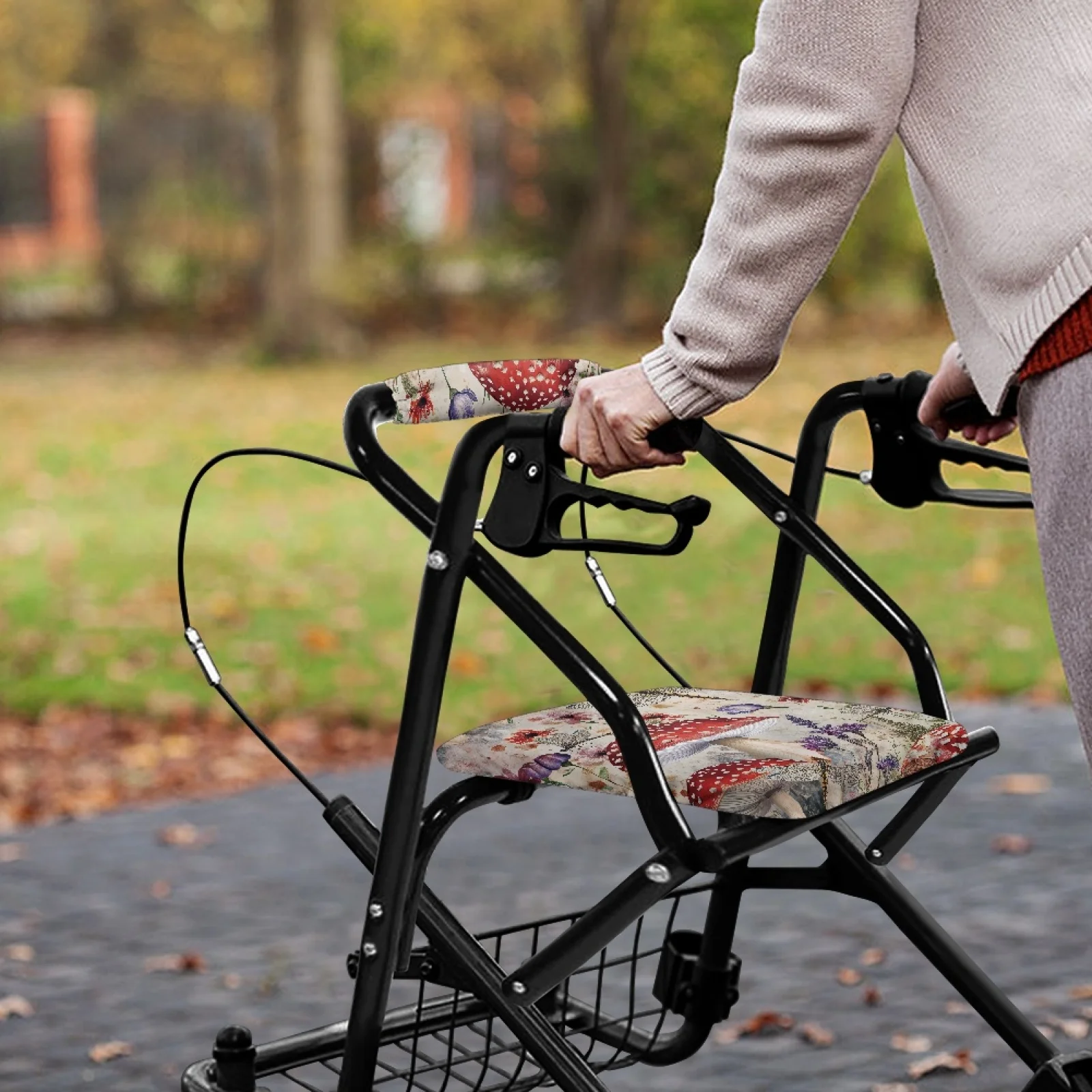 Coloranimal Mushroom Dragonfly Set of 2 Rollator Seat Cover for Elderly Rollator Walker Seat Covers 2026 New view 4