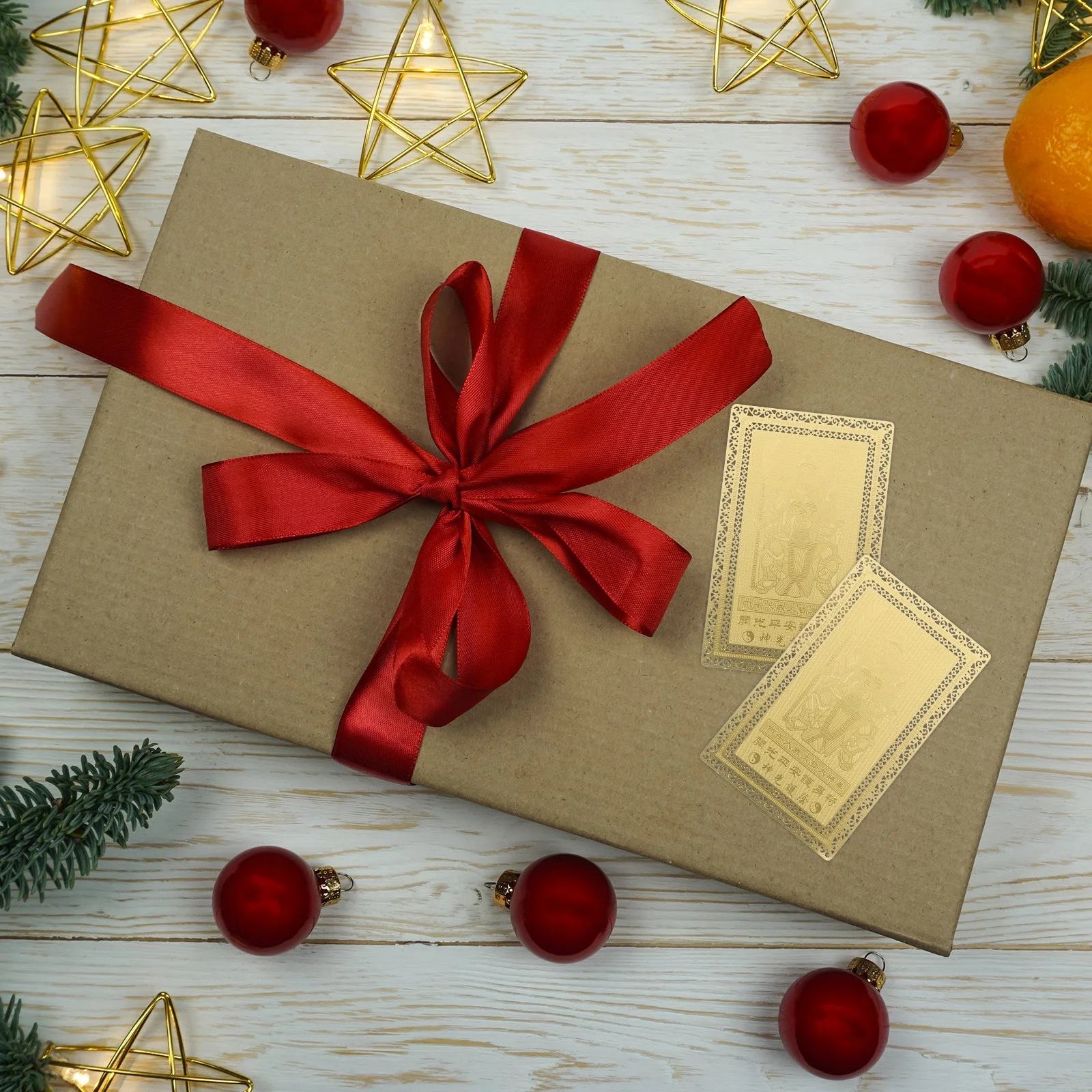 

4 Pcs Feng Shui Copper Amulet Asian Prosperity Chinese Character Cards Horse Year Charm Lucky Keychain New Blessing