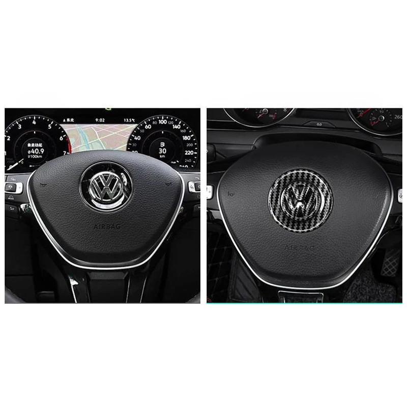 Car Steering Wheel Auto Emblem Sticker Accessories For Volkswagen VW R-line GTI R Polo Golf Touareg Passat Magotan Tiguan Jetta