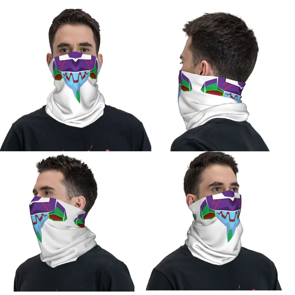 Evangelion Unit-01 Face Bandana Neck Gaiter Printed Wrap Mask Scarf Multi-use Cycling Scarf Sports Unisex Adult All Season