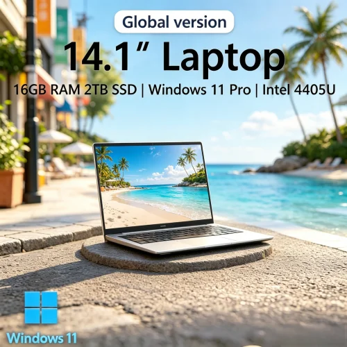 Инновационный компактный игровой ПК Ingenious 2026, 14,1 дюйма, Intel 4405U, Polishedslim, 16 ГБ ОЗУ, 2 ТБ SSD, 1920*1080, Windows 11 Pro, стильный и легкий