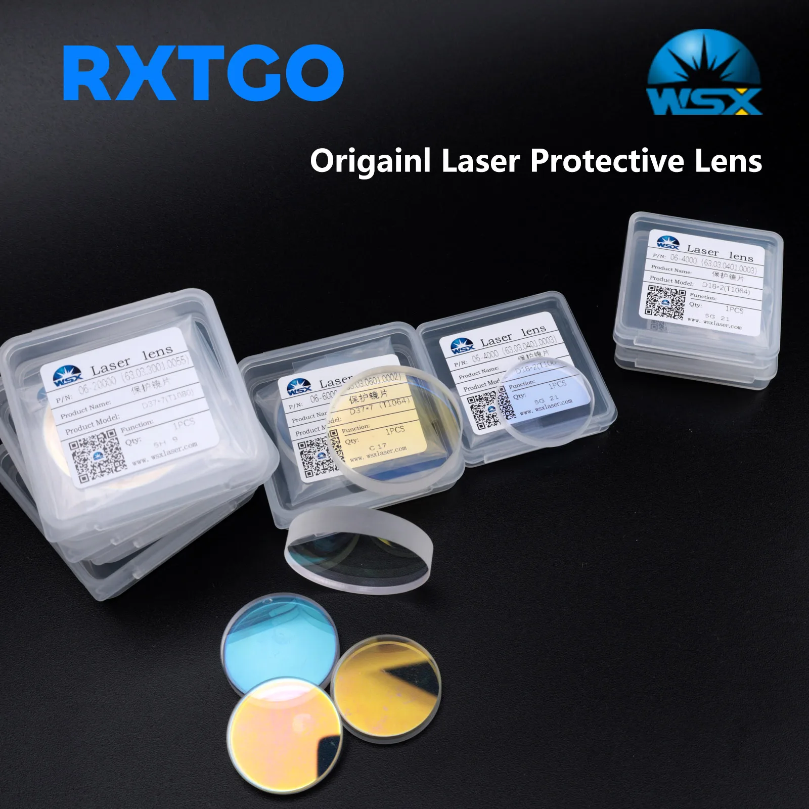 Original WSX Fiber Laser Protective Window 37x7mm 1064nm JGS1 Fused Silica Optical Lens