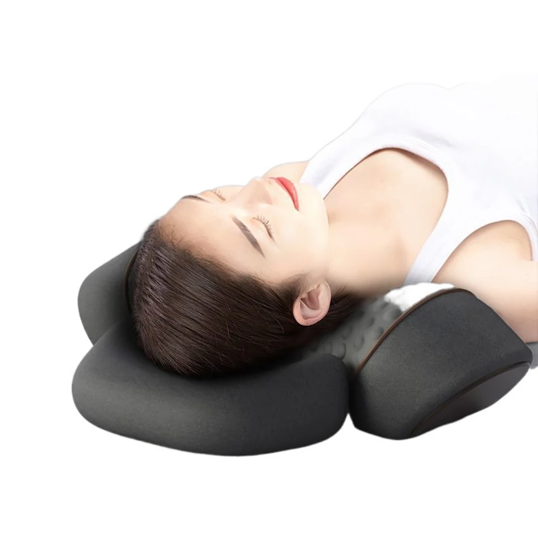 Electric Massager Cervical Pillow Hot Compress Vibration Massage Neck Traction Relax Sleeping Pillow Spine Support Normal pillow