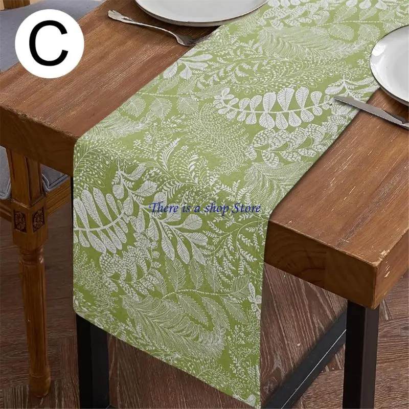 D0AD Decorationative Florals Art Tablecloth Quick Drying Machine Washable Fit Most Tables Home Decoration