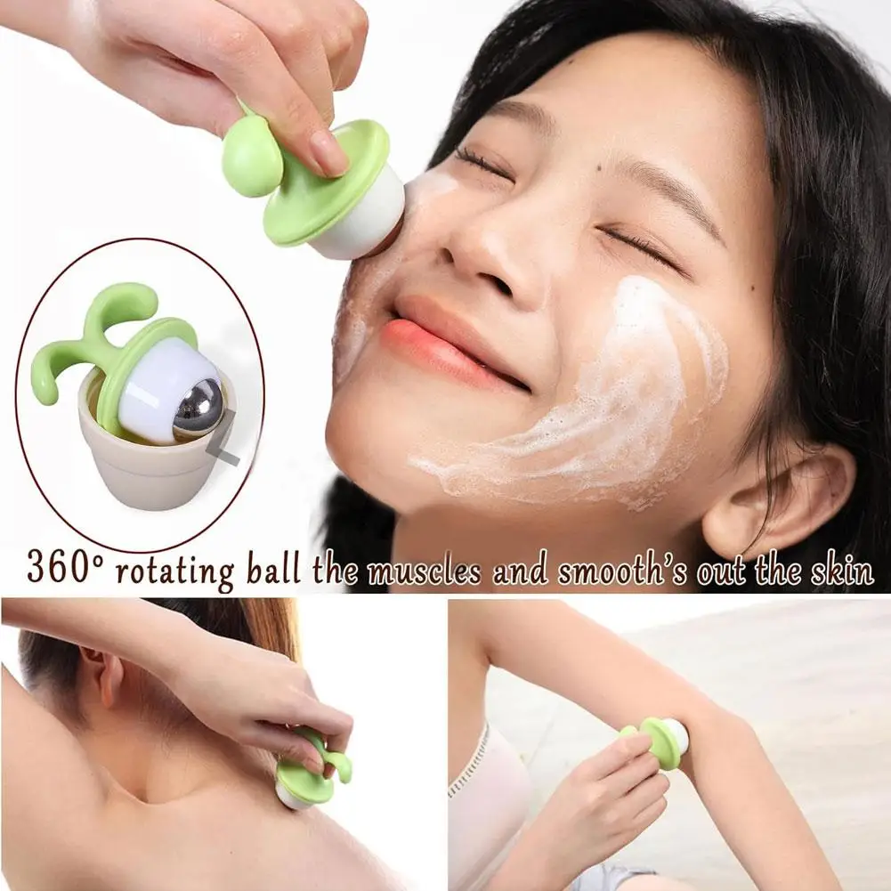 1 個アイスアイマッサージャーデバイスアイスマッサージャーかわいい鉢植えリラックスローラー健康眼球ケアツールマッサージャー植物リラクゼーション Q4S6