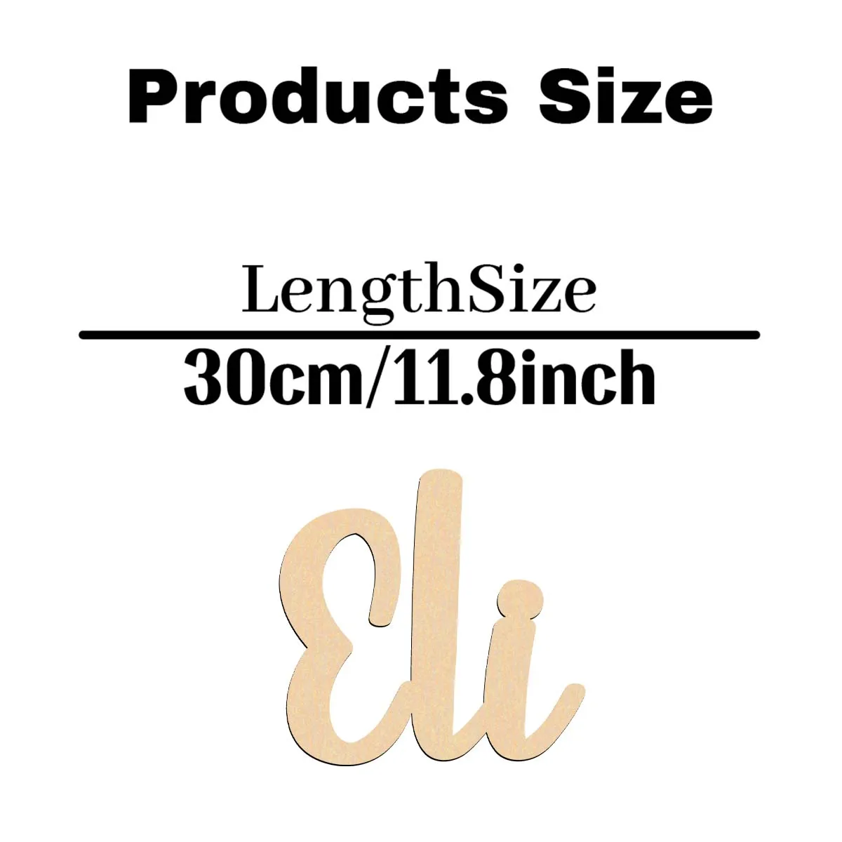 1pc Funny Eli example Customized Name Wooden Plaque Laser-Cut Sign Wooden Sign Handcrafted with Elegant Cursive Lettering
