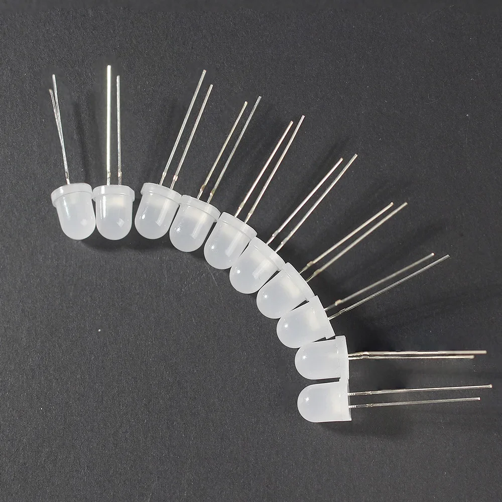 50/100pcs 3mm 5mm 8mm Mist Diffusion LED Diode Kits, Green/Red/Blue/Yellow/White, Light Emitting Diodes