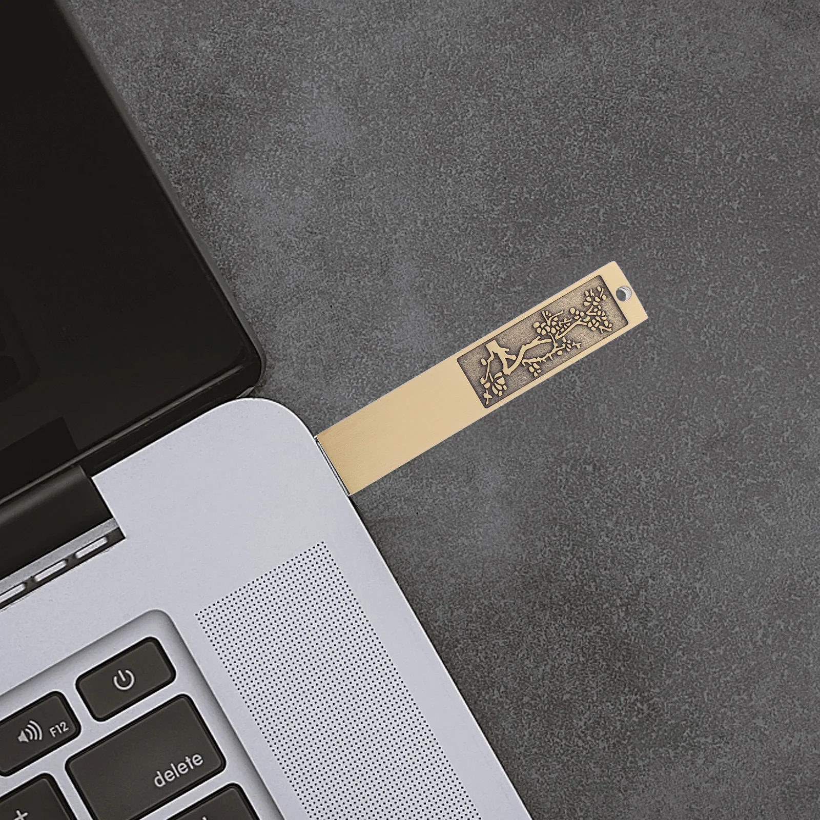 

4pcs Usb Flash Drive Shell Zinc Alloy Plum Blossom Design Durable Protective Cover For U Disk Case Usb Disk Protector