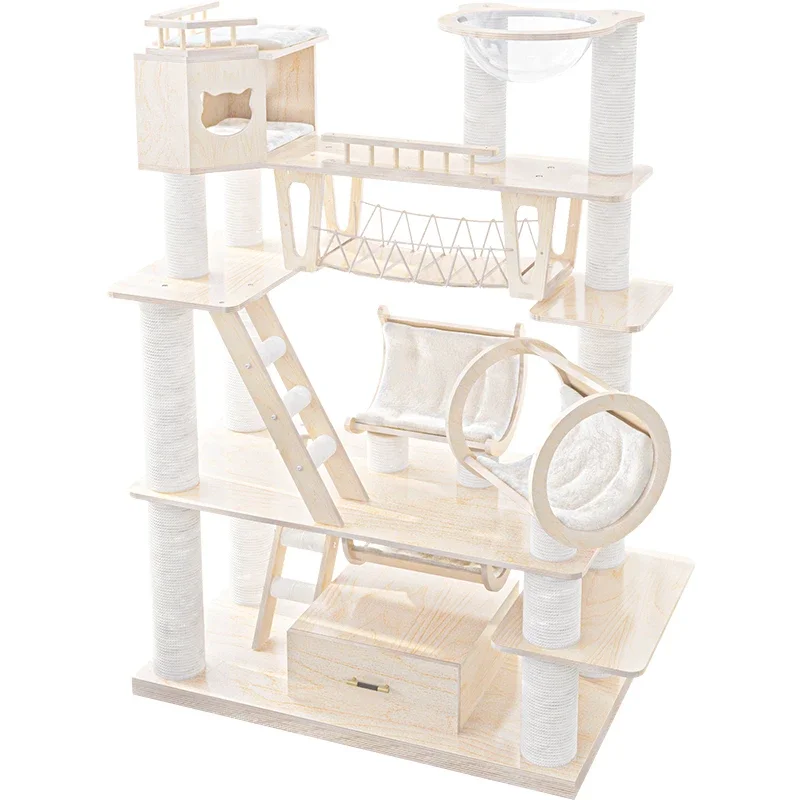 

Climbing frame cat nest cat tree#86 integrated large solid wood multi-layer