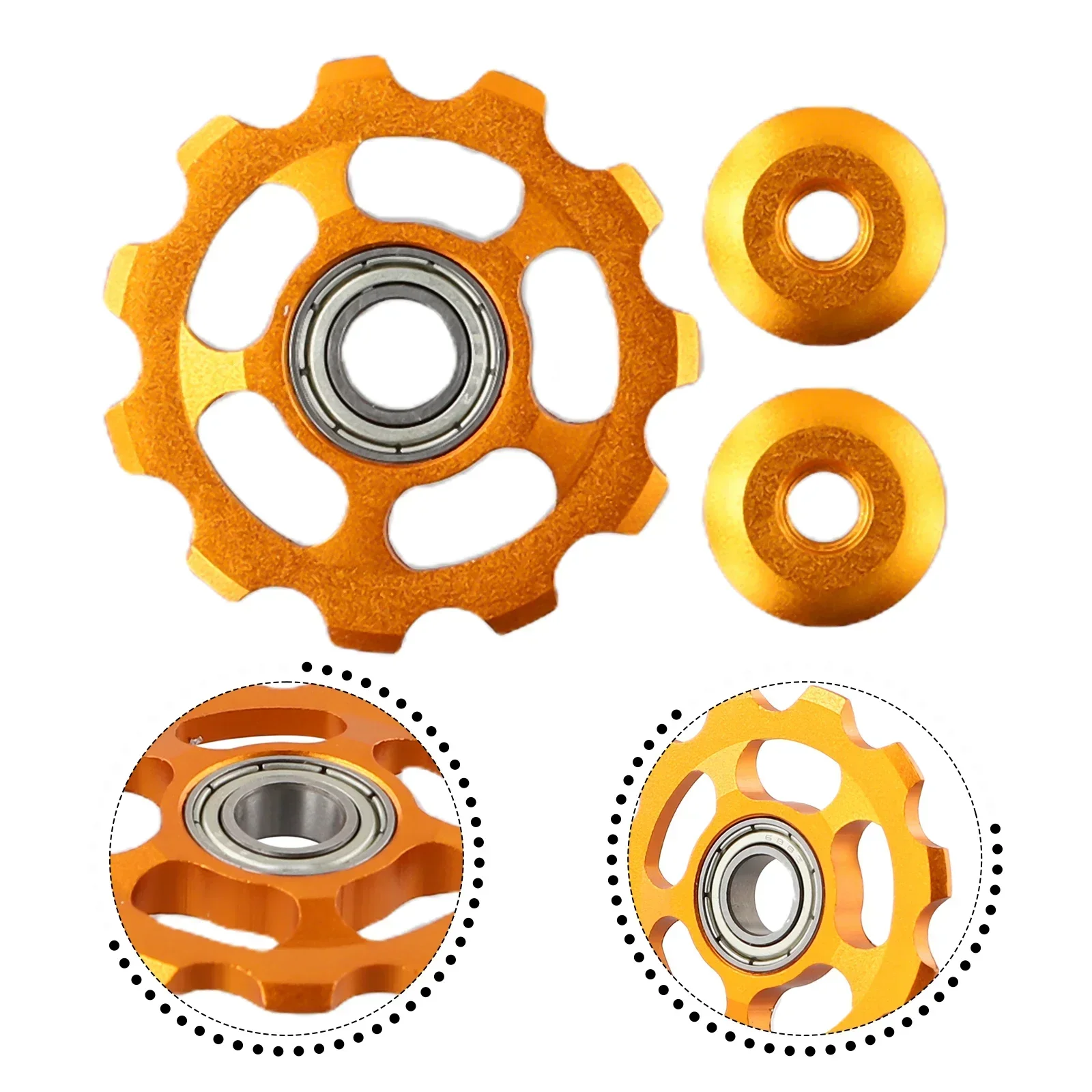 Bicycle Rear Derailleur Pulley Wheel 11T Bike CNC Parts Anodised Sealed Mountain Bike Toothed Sprocket Riding Equipments