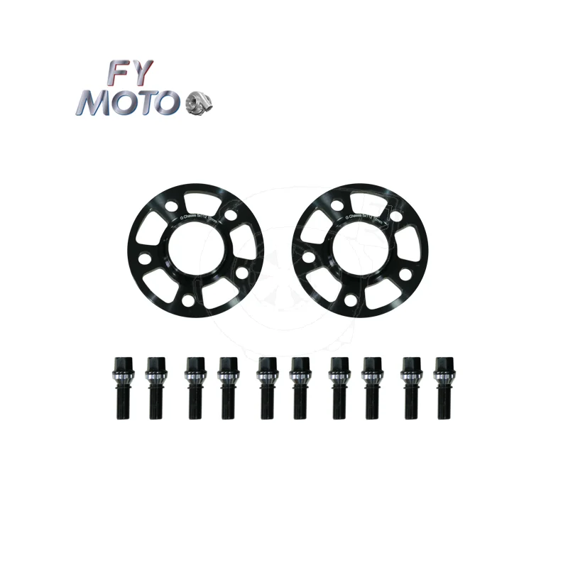สเปเซอร์ล้อขนาด 10 มม. 12 มม. 15 มม. 20 มม. PCD 5*112 CB ขนาดกลาง 66.6 มม. สำหรับรถ BMW แชสซี F&G พร้อมน็อต 10 ตัว