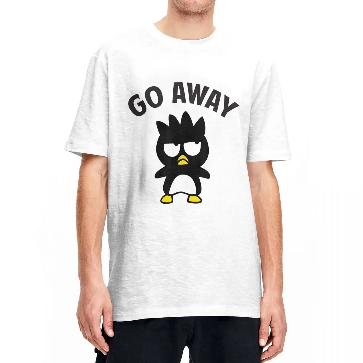 Badtz Maru Go Away Men Women T Shirts Cute Penguin Cartoon Awesome Tee Shirt Round Neck T-Shirts 100% Cotton Original Clothes