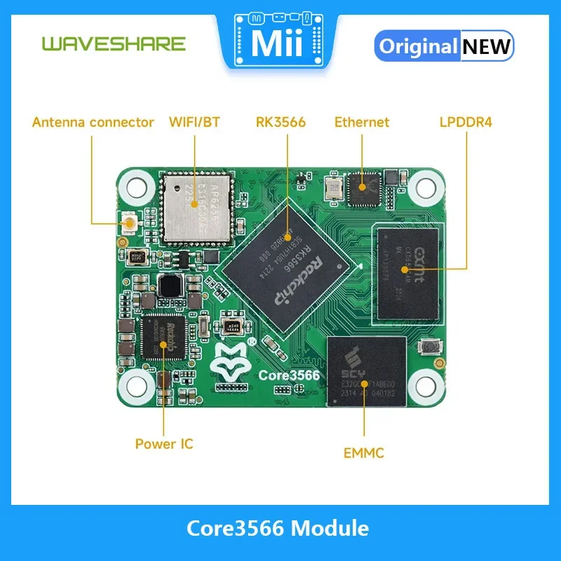 Compatibile con Raspberry Pi CM4 Core3566 modulo Rockchip RK3566 opzioni processore Quad-core per RAM / eMMC/ Wirelessg