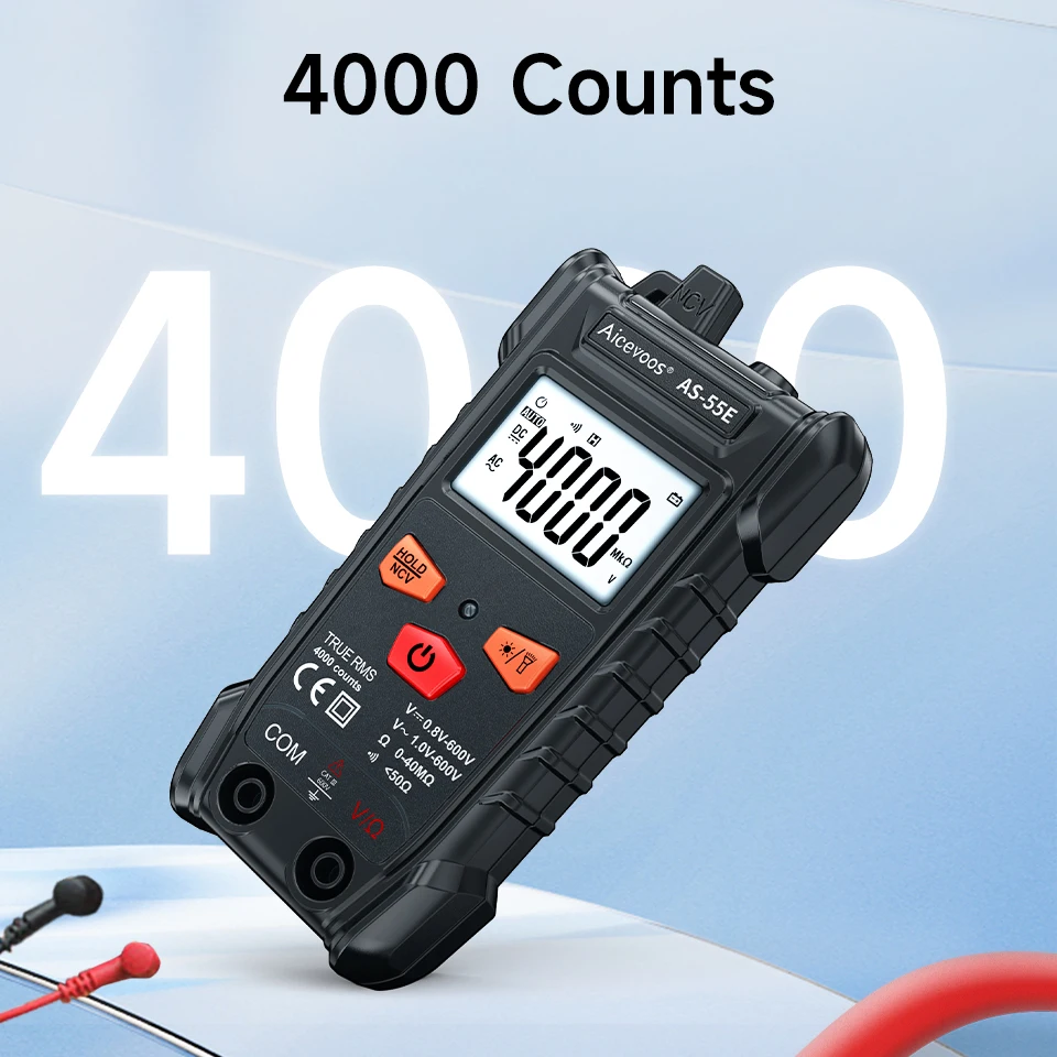Aicevoos Automatisches intelligentes Digitalmultimeter True RMS Auto Range DC/AC-Spannungsprüfer Elektrisches professionelles Multimetro NCV