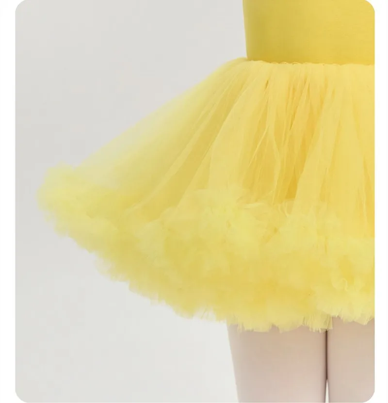 2 peças dança ballet tutu collant bailarina roupa para meninas da criança criss cross top plissado manga fofa 4 camadas saia coreia