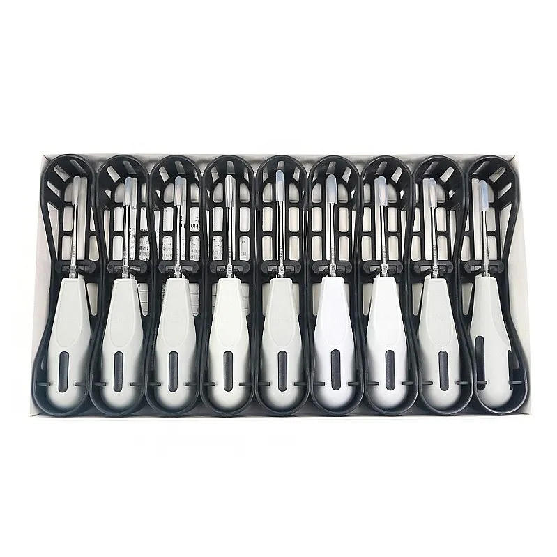 Dentals Root Microsurgery Elevator Kit 9 Pieces Minimal Traumatic Tooth Extraction Tool