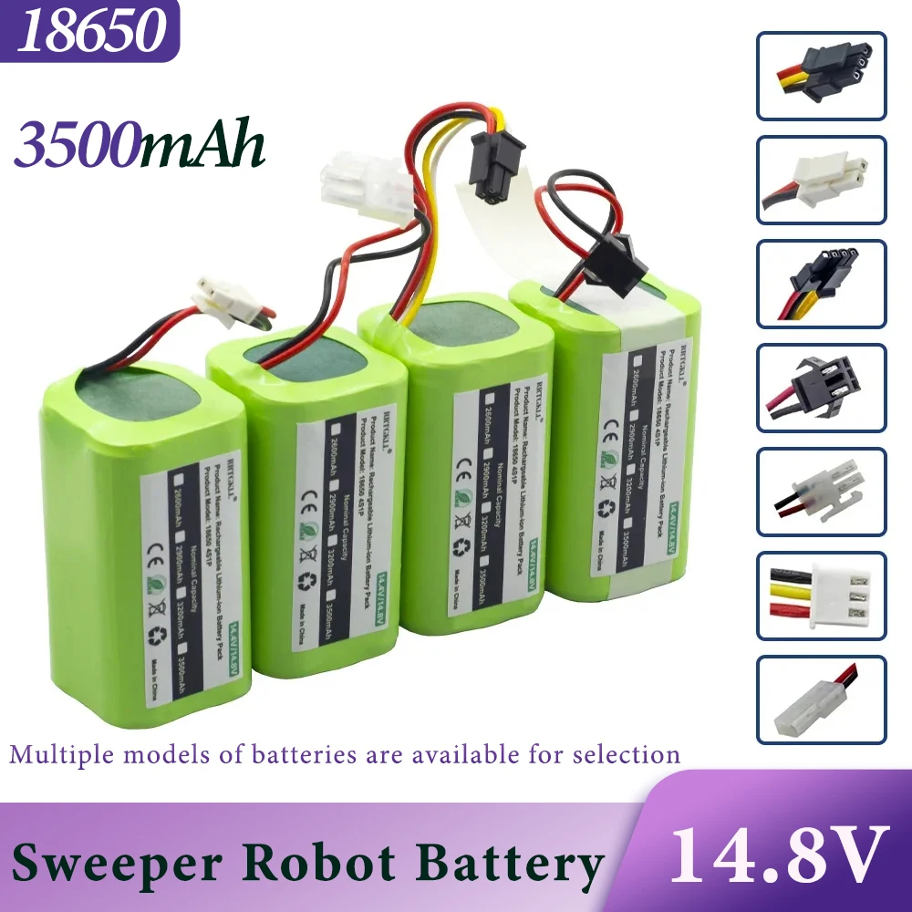 Bateria Recarregável Robô Varrendo, Xiaomi,Ecovacs,iBoto iLife,Chuwi,Polaris,Kitfort,Genio, Liectoux, DIBEA, 14.8V, 3500mAh