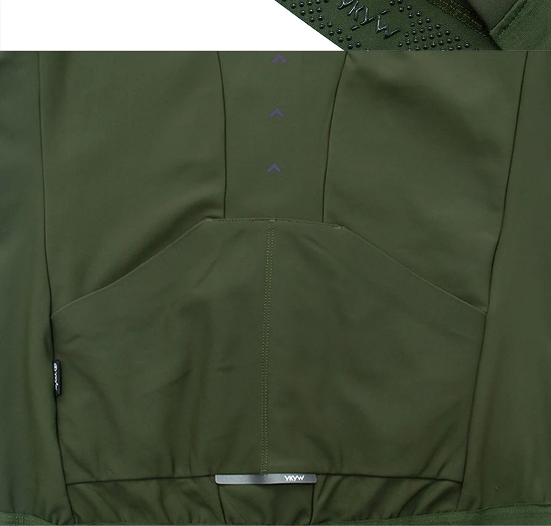 YKYWBIKE Herren-Radtrikot, wasserabweisend, Fahrrad, Outdoor, Sporttrikot, winddicht, Wintermantel, Thermo-Rennradbekleidung – Detail 9