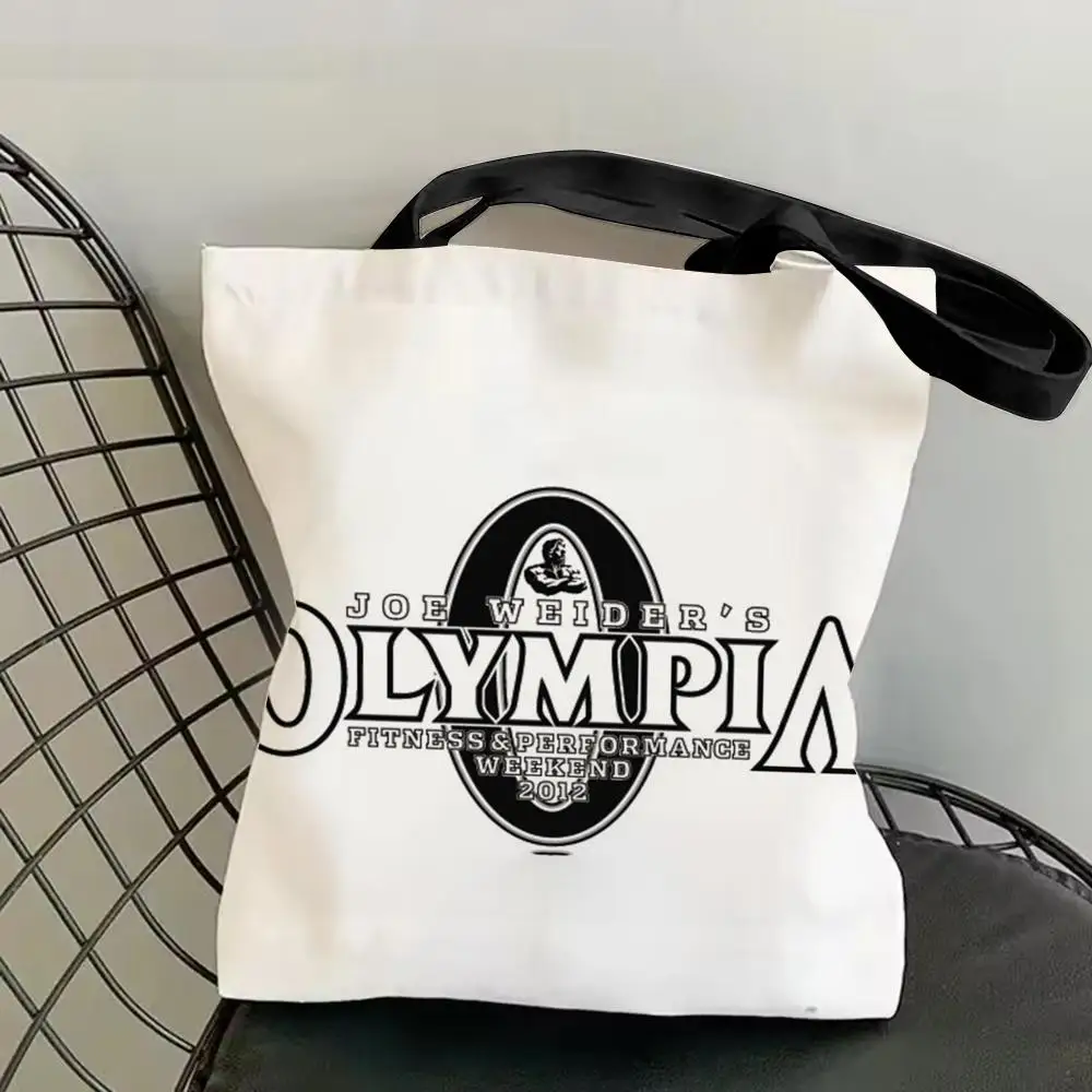 Marke M-Mr. O-Olympia Aufbewahrungstaschen, Canvas-Einkaufstasche mit doppelseitigem Aufdruck, große Kapazität, ästhetische, wiederverwendbare Tragetasche
