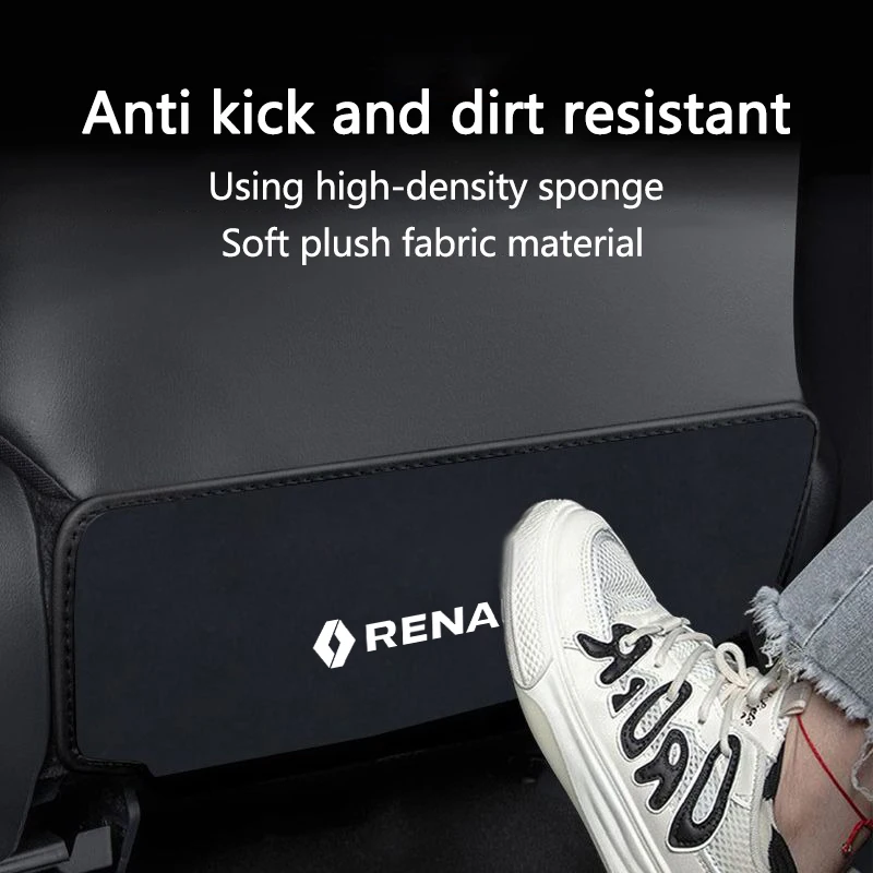 Car Seat Anti-Kick Pad Wear Resistant Anti-fouling Mat For Renault RS Koleos Captur Kadjar Megane Clio 5 Scenic Arkana Zoe Twing