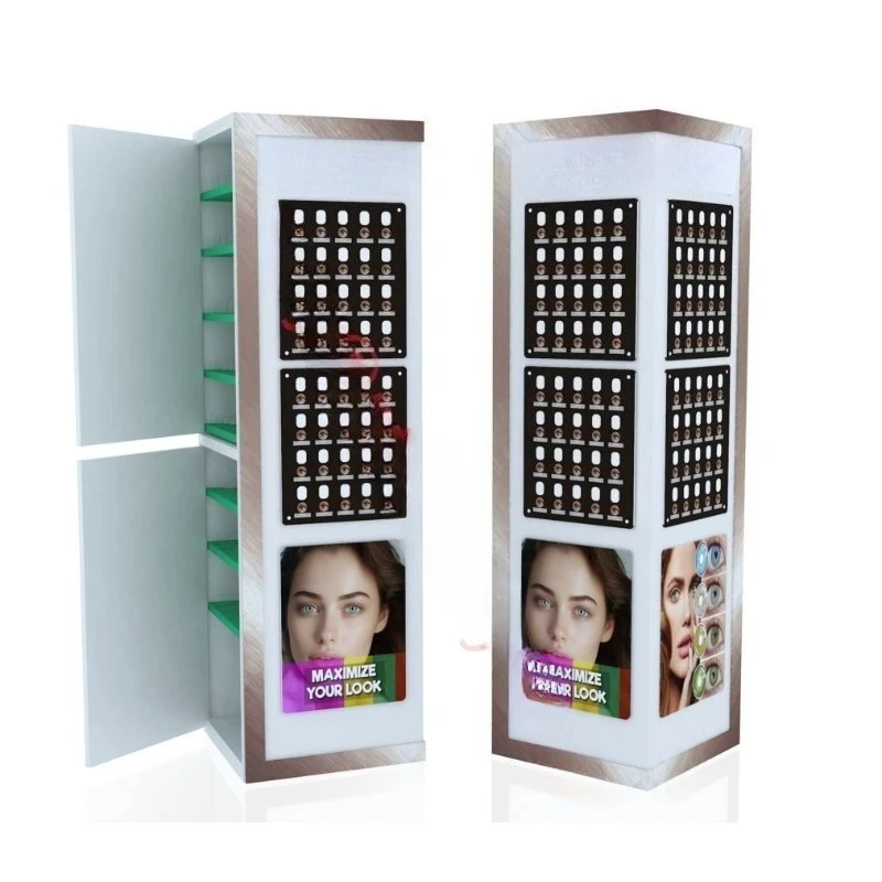 

Eye color lenses Beauty lenses Floor display stand Eyelashes Contact lenses Rotating display stand