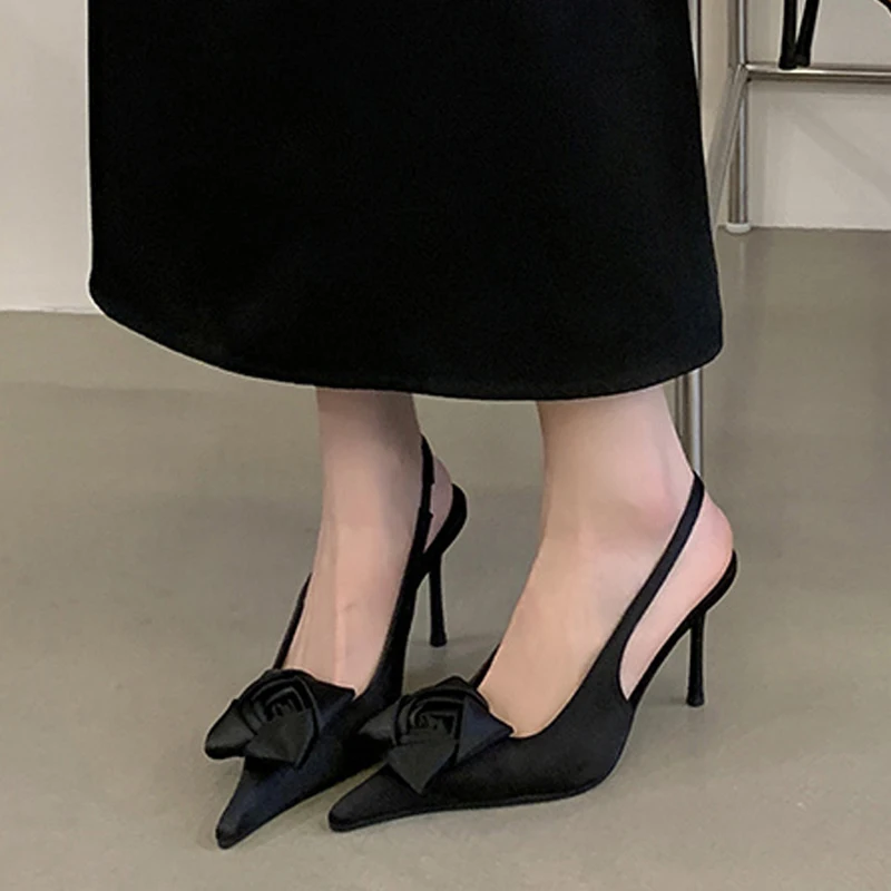 liyke fashion design satin square flower pointed toe slingback sandals women pumps high heels party prom shoes stilettos mujer liyke fashion design satin square flower pointed toe slingback sandals women pumps high heels party prom shoes stilettos mujer