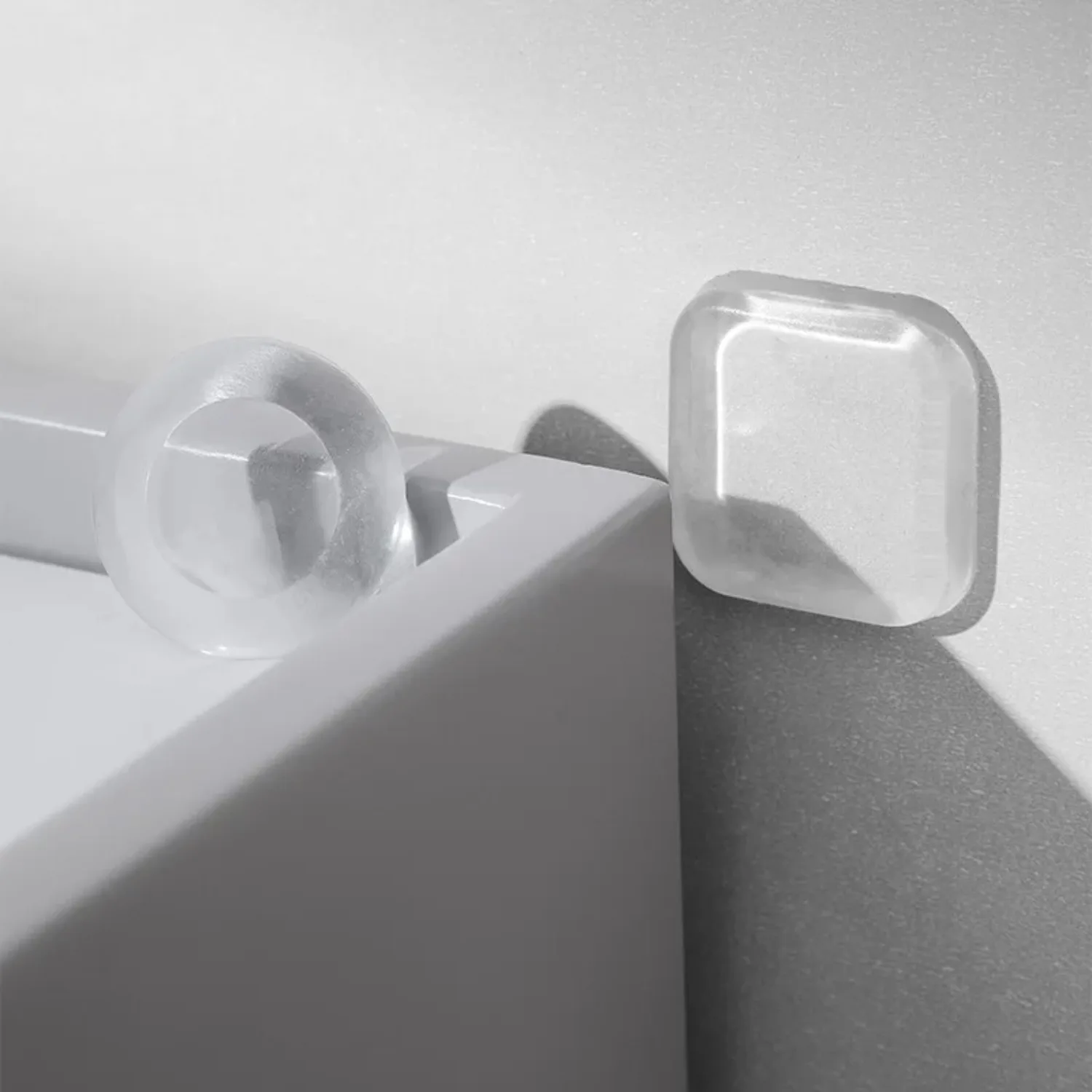 6pcs Silicone Door Stopper Stickers Handle Bumpers Adhesive Mute Anti-Shock Protect Pad Transparent Waterproof Door Stopper Pad