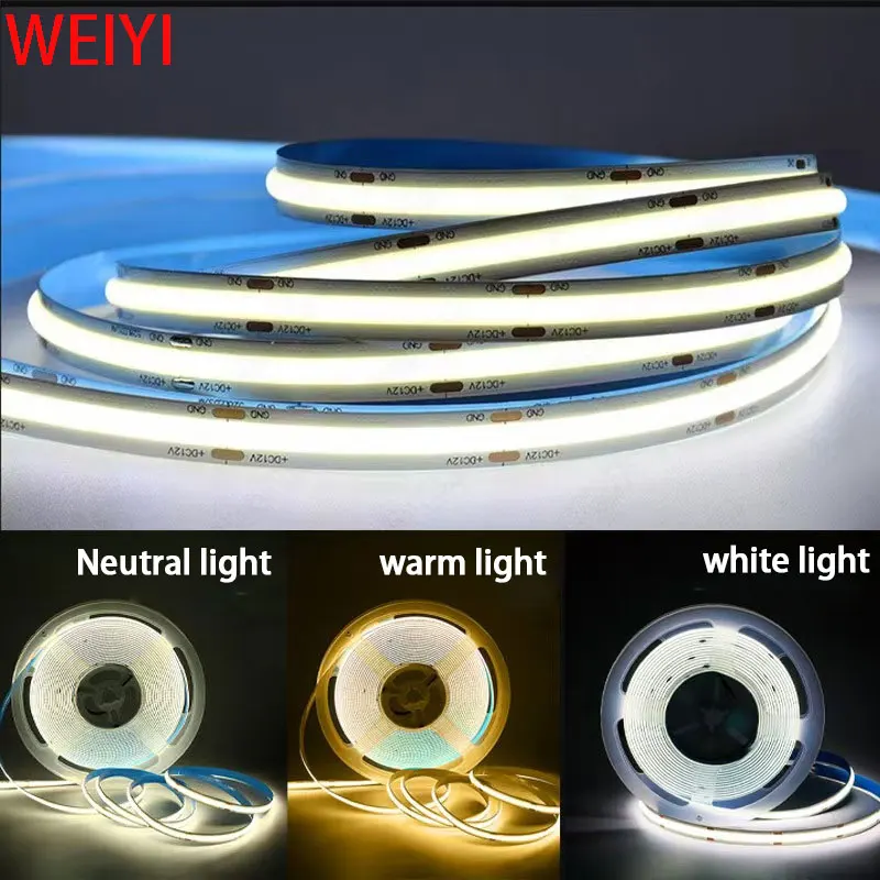 5M 320LEDs COB LED Light Strip 12V Flexible LED Neon Light High Density Linear Lighting COB LED Light