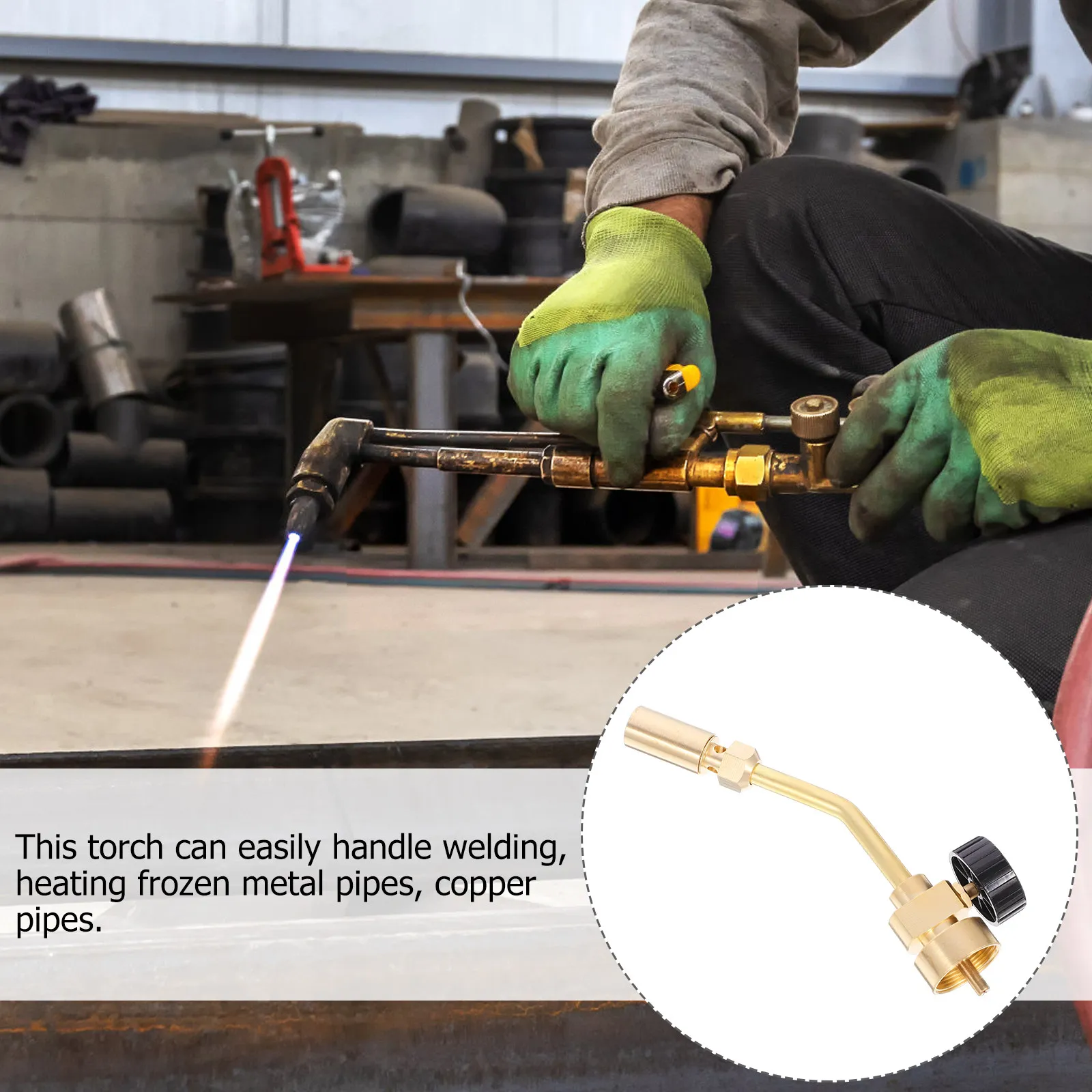 Professional Brass Propane Torch Portable Torch Precision Welding Accessory Gas Flame Adjustable Heating Metal Tool