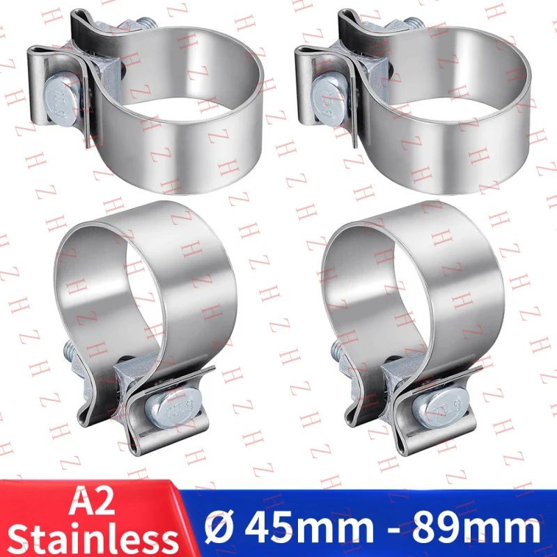 

U+Exhaust Joint Band Clamp Ø45mm-89mm Heavy Duty Stainless Steel Butt Sleeve Clamp【Wholesale private message sellers】