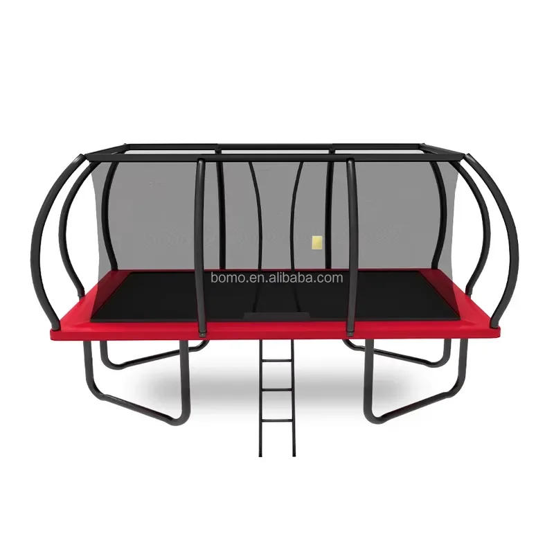 Large Size Outdoor Trampoline Heavy-duty Anti-rust Frame High Elastic Jumping Mat Safety Enclosure Net for Family Backyard