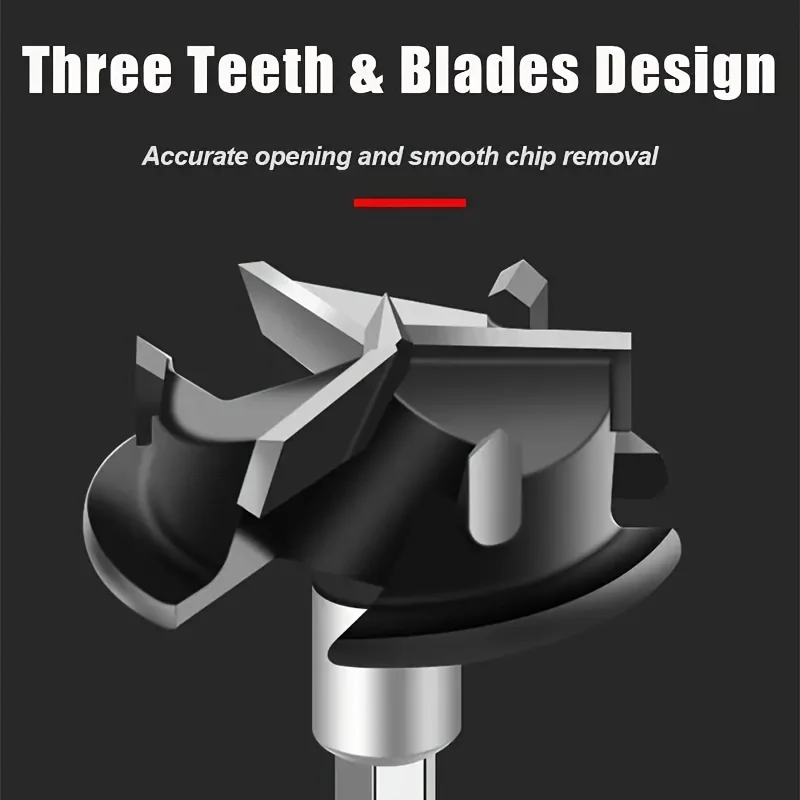 

Three-blade hinge hole opener 35mm woodworking door cabinet desktop plank wood hinge hole puncher locator