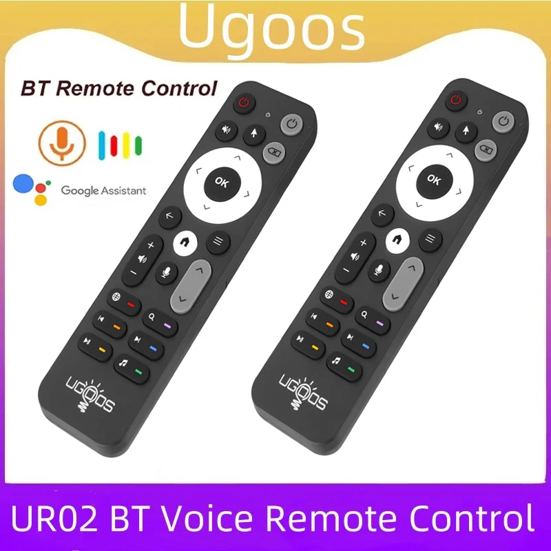 UGOOS UR02 Bluetooth BT Remote Control Replacement for Ugoos TOX1 TOX3 TOX4 AM8 PRO AM6B PLUS X4 X4Q Cube Pro Extra TV Box