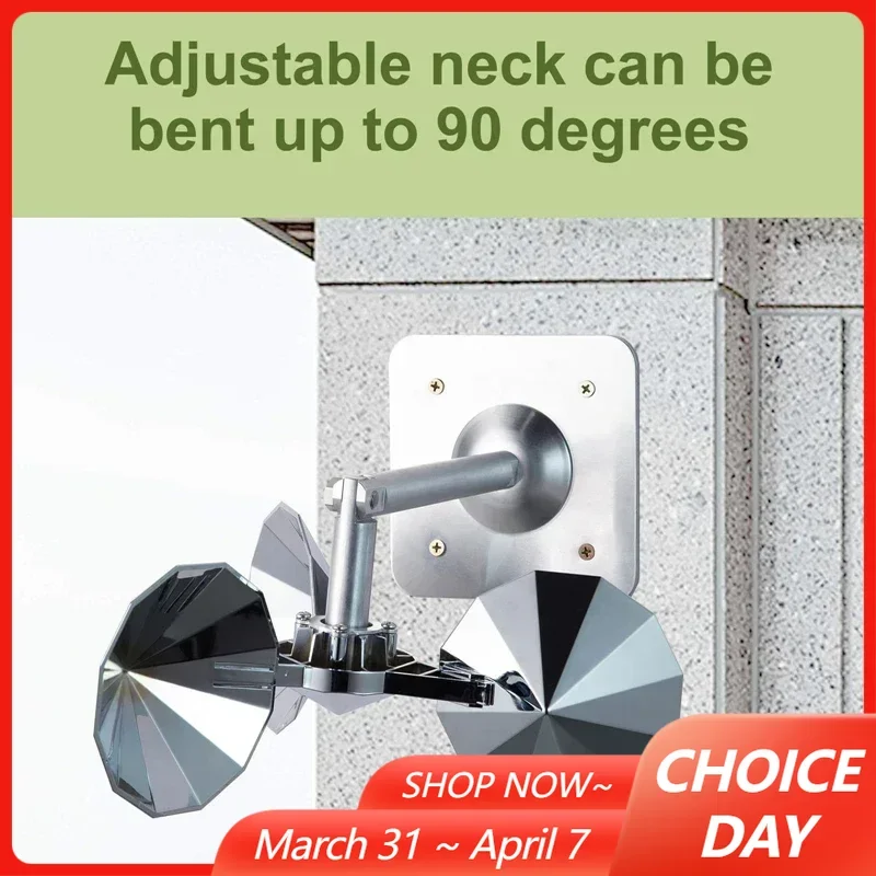 

Отпугиватель птиц, отпугиватель птиц, светоотражающее вращающееся устройство, регулируемый угол, двухсторонний отпугиватель птиц для двора и сада