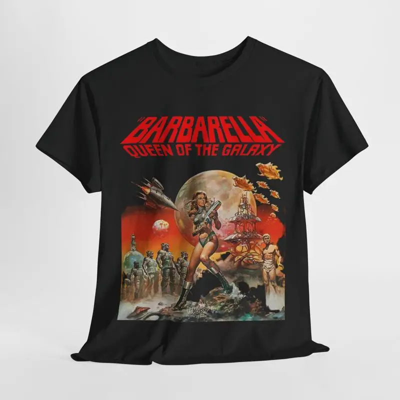 تي شيرت Barbarella 1968 لفيلم جين فوندا من القطن الثقيل