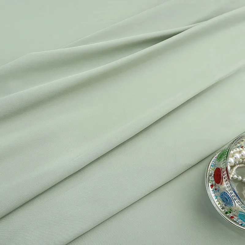 High Quality Five Colors into 23 Momme Wide Silk Heavy Crepe Silkworm Fabric Solid Color Chinese Clothing Cheongsam Dress