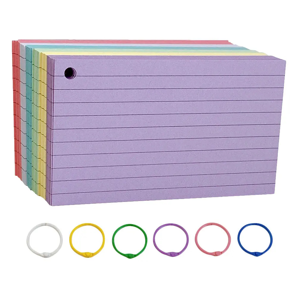 

1Set Index Cards Small Notepads Thickened Paper Iron Material Portable Dotted Liner Easy Peel Off Journals Sketches Drawings