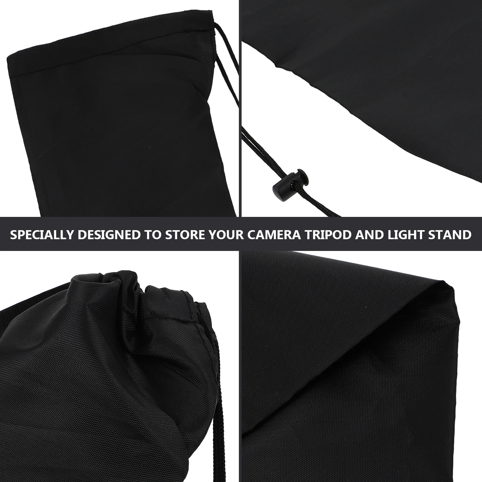 

5pcs Bag Camera Tripod Organizer Lightweight Portable Drawstring Camera Tripod Organizer Black Photo Accessories