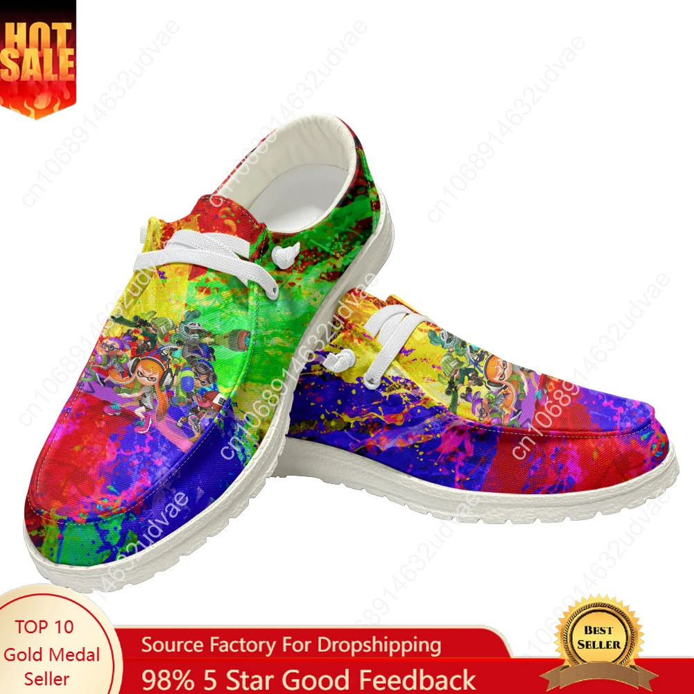

Splatoons Casual Shoes Men Woman Flat Shoe Breathable Indoor Outdoor Lightweight Footwear Couple Custom Made Shoe