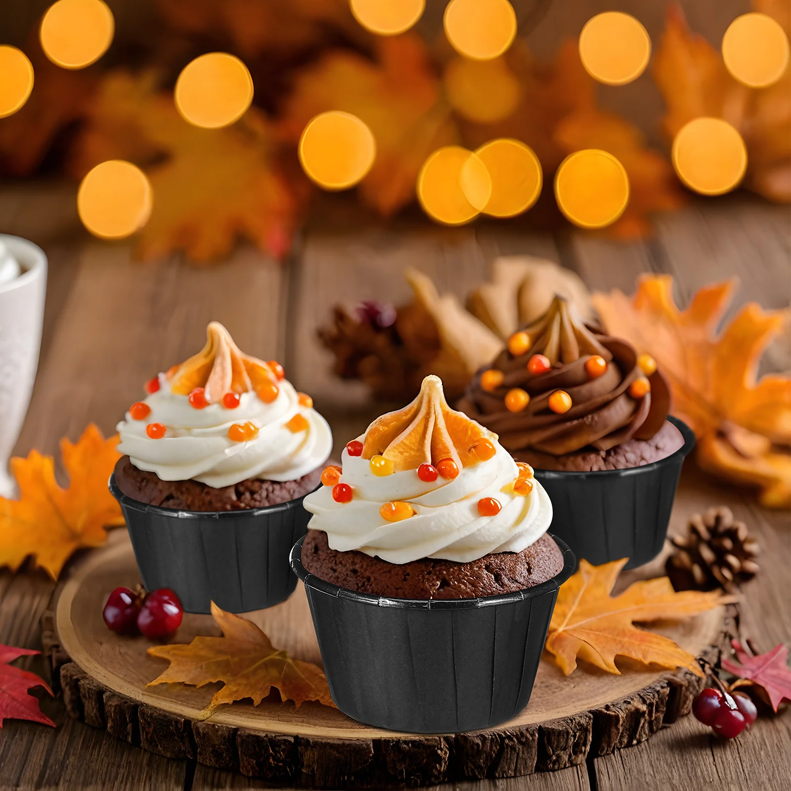 

60Pcs Baking Cups Accessory for Cheesecakes Chocolate Desserts and Snacks White Cake Cup Muffin Cups Cupcake Wrapper