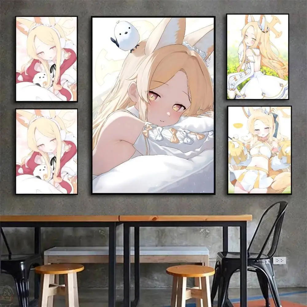 Seia Anime Games Blue Archive Posters Living Room Bar Cafe Quality Canvas Vintage Style Comics Painting Art Home Wall Decor