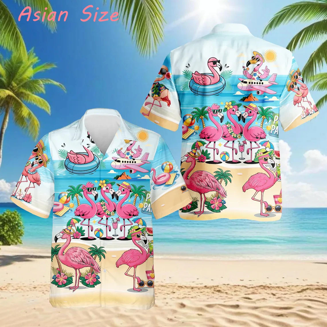 

Гавайская рубашка с принтом животных, повседневная пляжная модная рубашка, забавная рубашка с рисунком енота и фламинго, гавайские рубашки, женская одежда, блузки в стиле аниме