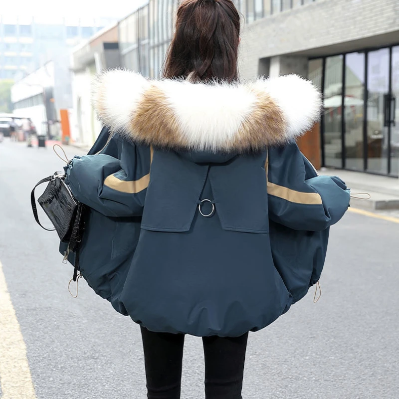 2023 New Female Thick Warm Parkas Women Cotton Coat Winter Jacket Mid Length Version Outwear Fashion Relaxation Hooded Outcoat