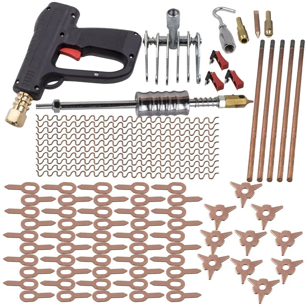 

86Pcs Car Dent Puller Welder Kit Dent Repair Kit Car Body Spot Repair Device Stud Welding Hammer Gun