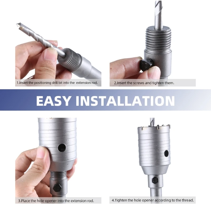 Concrete Hole 30mm 40mm 50mm 65mm Wall Cutter Drill Bit Round Handle