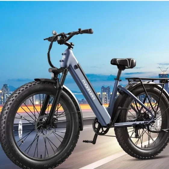 Bike for Adults, 28MPH 40Miles Ebike 750W with 15AH Removable Battery, Front and Rear Lamps, Shock Absorption