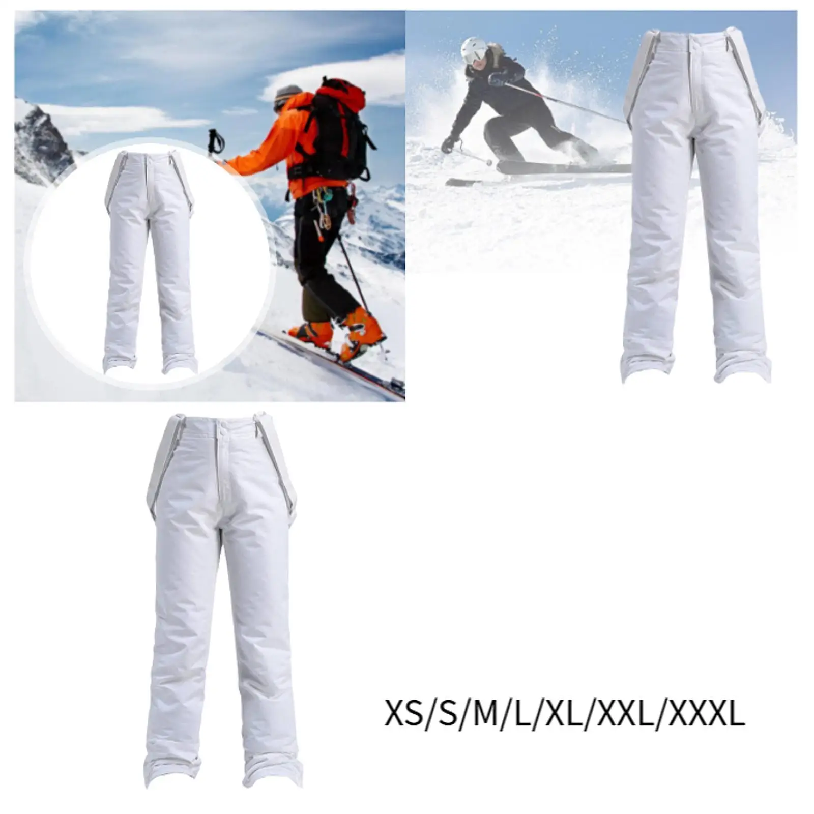 Water Resistant Ski Pants Women’s Insulated Bib Snow Trousers Adjustable Strap Overalls for Ski and Snowboarding
